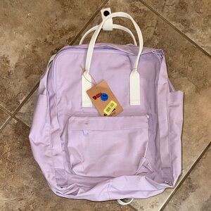 Fjallraven Kanken Pastel Lavender and Cool White Backpack
